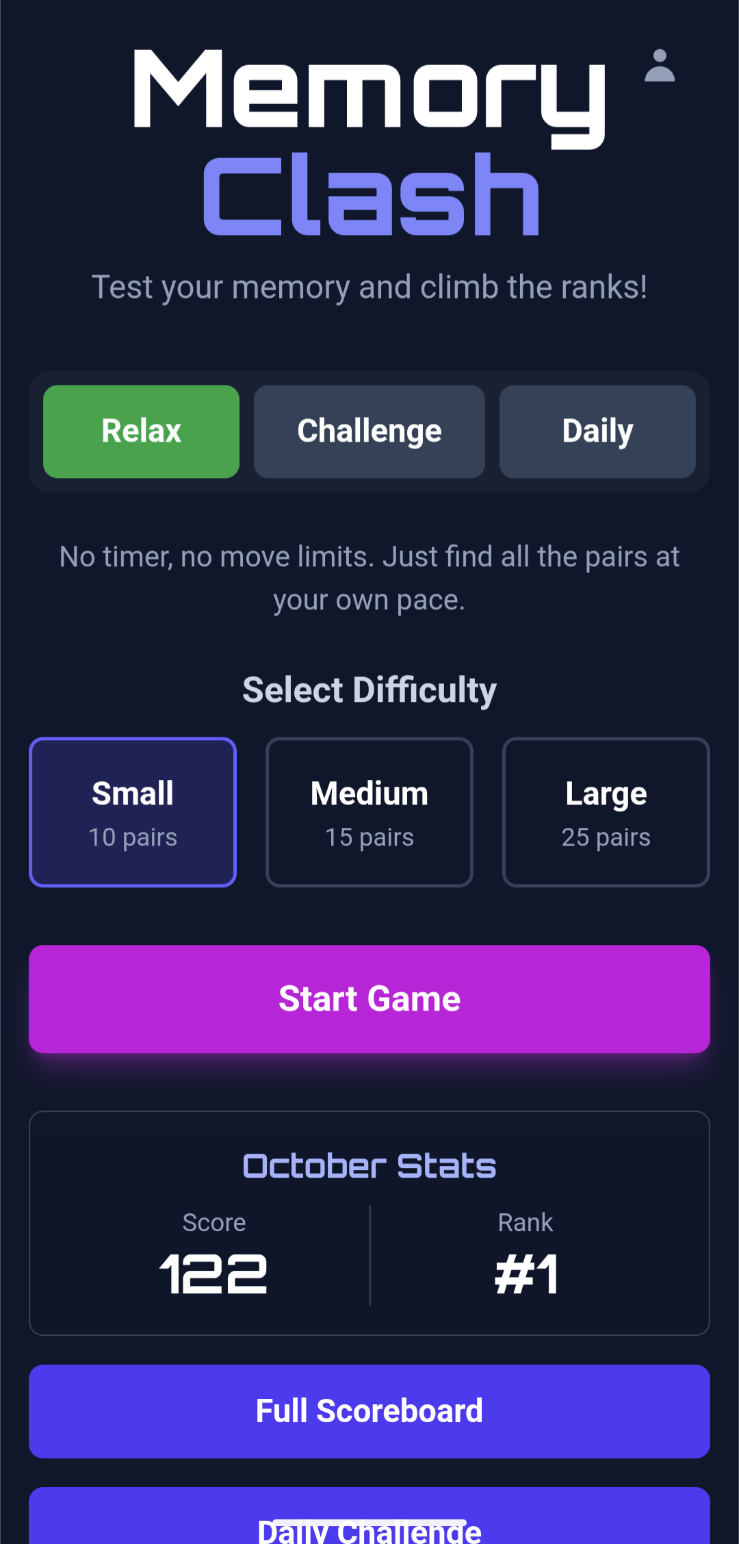 Memory Clash Gameplay